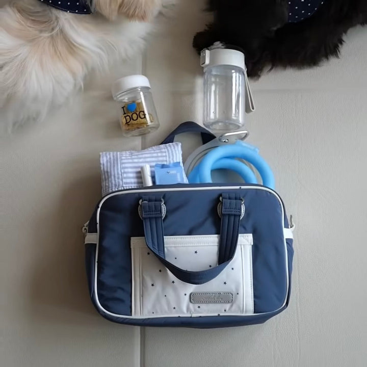 ※予約販売【seoru】Ice Picnic Bag（Navy）｜犬用バッグ