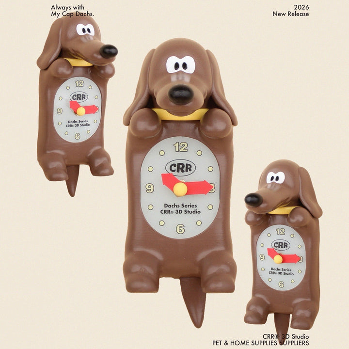 即納【CRR】Shaketail Dachs Mini Wall Clock（Dachs Brown）