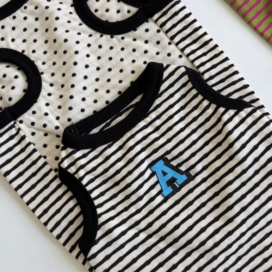 ※予約販売【andblank】A Stripe Sleeveless（Black）