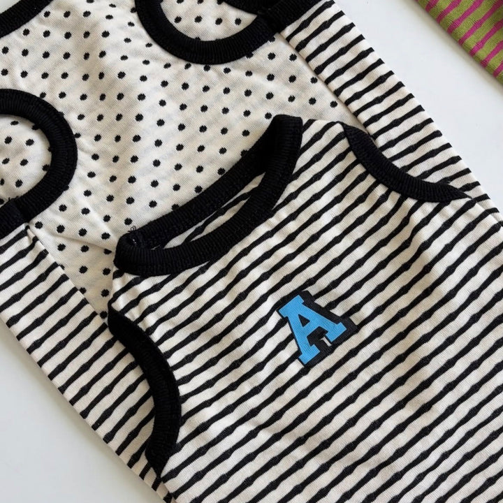 ※予約販売【andblank】A Stripe Sleeveless（Black）