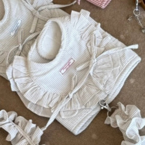 ※予約販売【meaningless】Anna Harness（Stripe Beige）｜犬用ハーネス