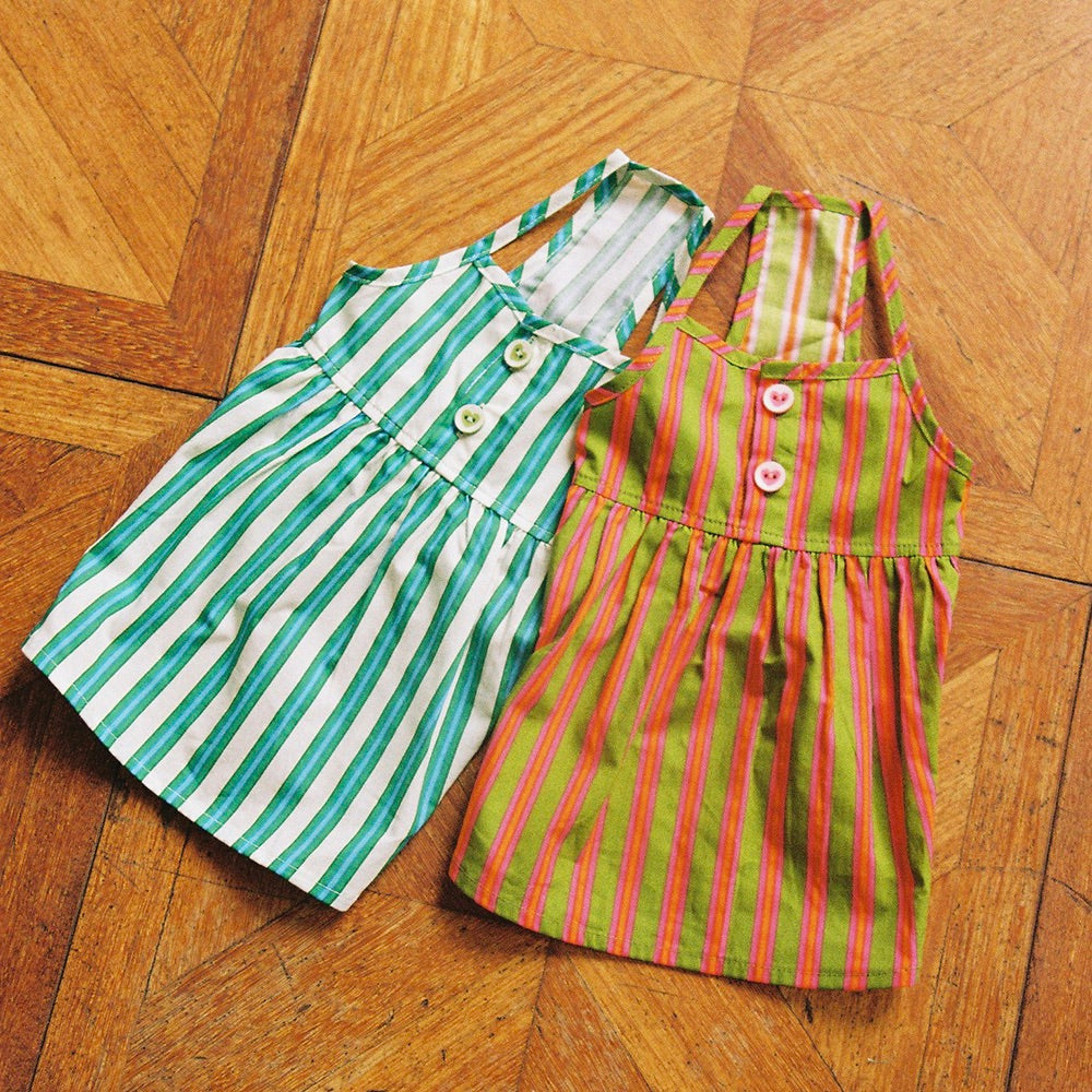 即納【noonoosoom】Stripe Dress（Orange）