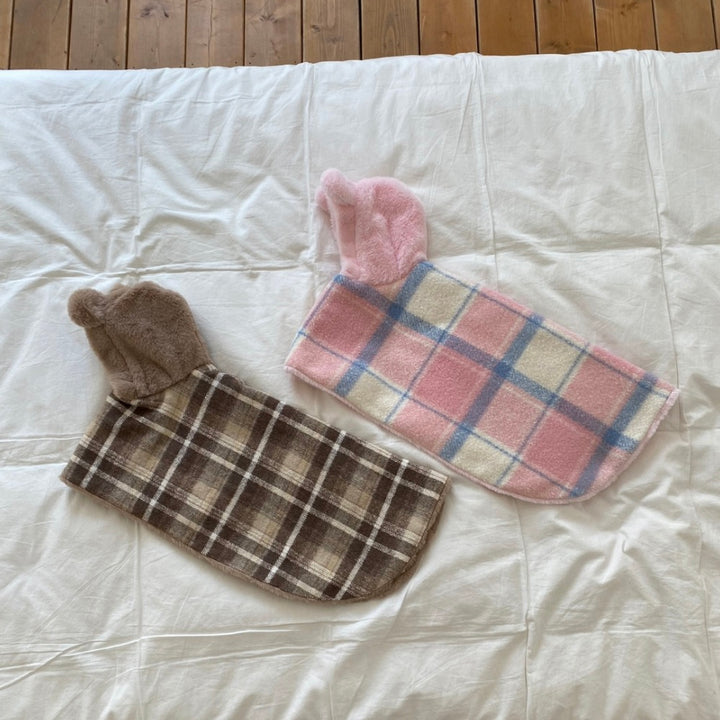 ※予約販売【Hi Yeboo】Bearhood Blanket Cape（Pink）