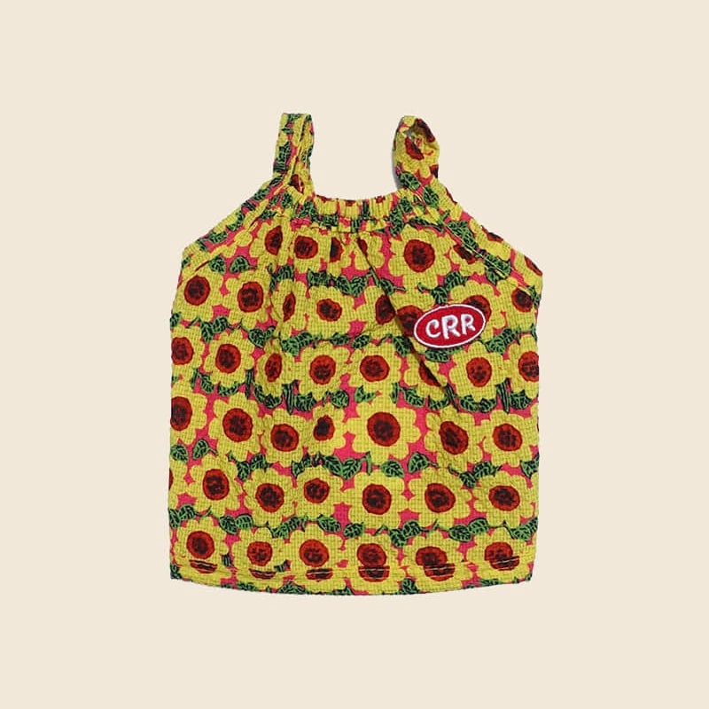 ※予約販売【CRR】Flower Pop Strap Top（Yellow）