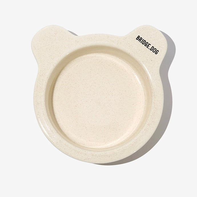 ※予約販売【BRIDGE.DOG】MINI BEAR BOWL（OATMEAL）艶あり