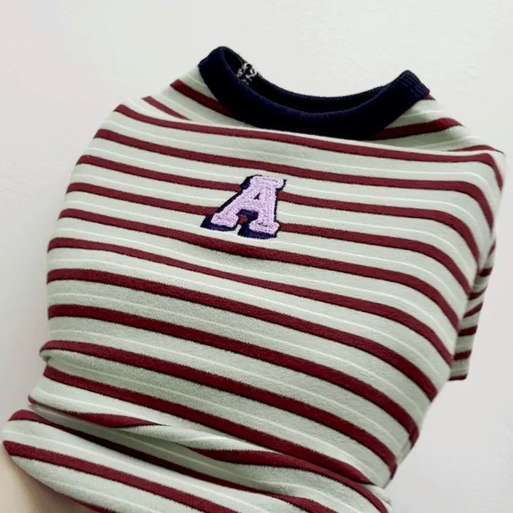 ※予約販売【andblank】A Stitch SoftWarm Stripe Short Sleeve（Ecru）