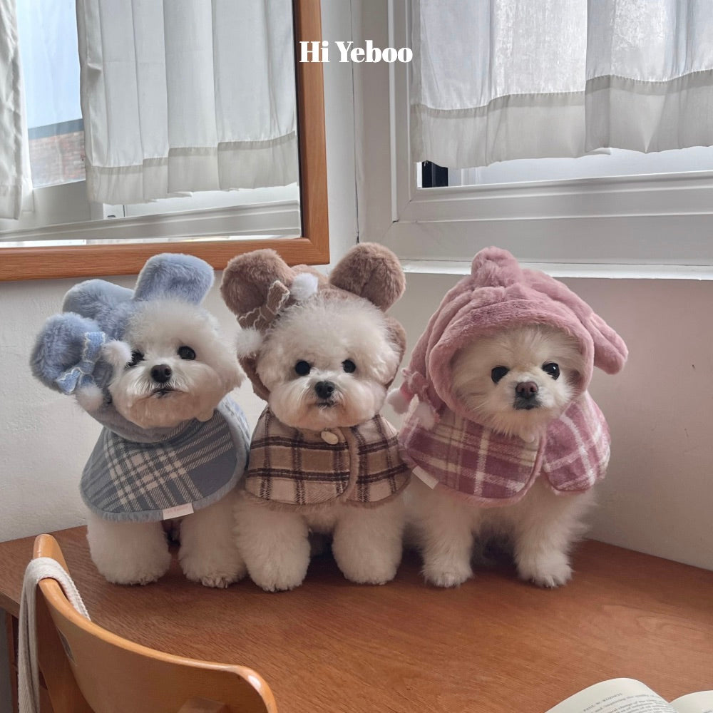※予約販売【Hi Yeboo】Amelie Bear Cape（Blue）