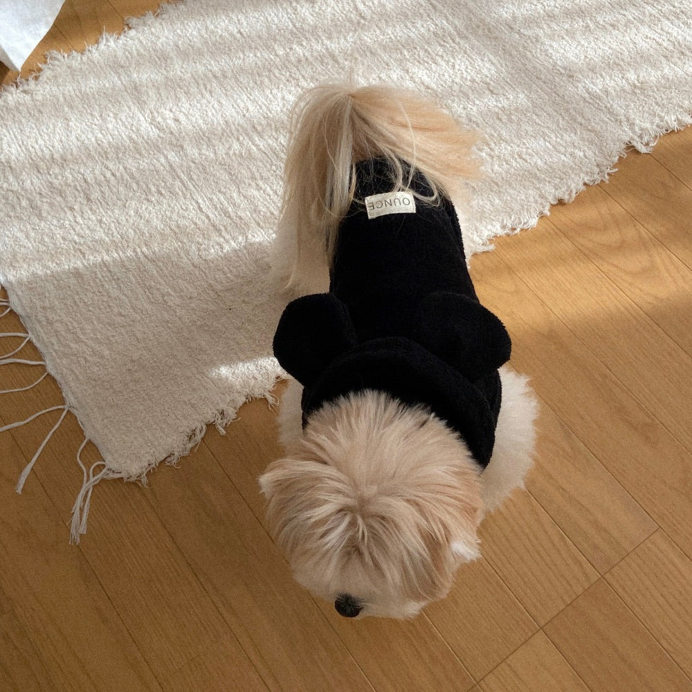 ※予約販売【OUNCE】Teddy Bear Vest & Bonnet（Black）