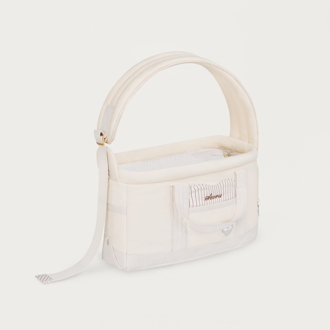 ※予約販売【seoru】Heart Veru Bag（Vanilla）｜犬用バッグ