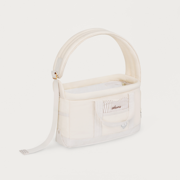 ※予約販売【seoru】Heart Veru Bag（Vanilla）｜犬用バッグ