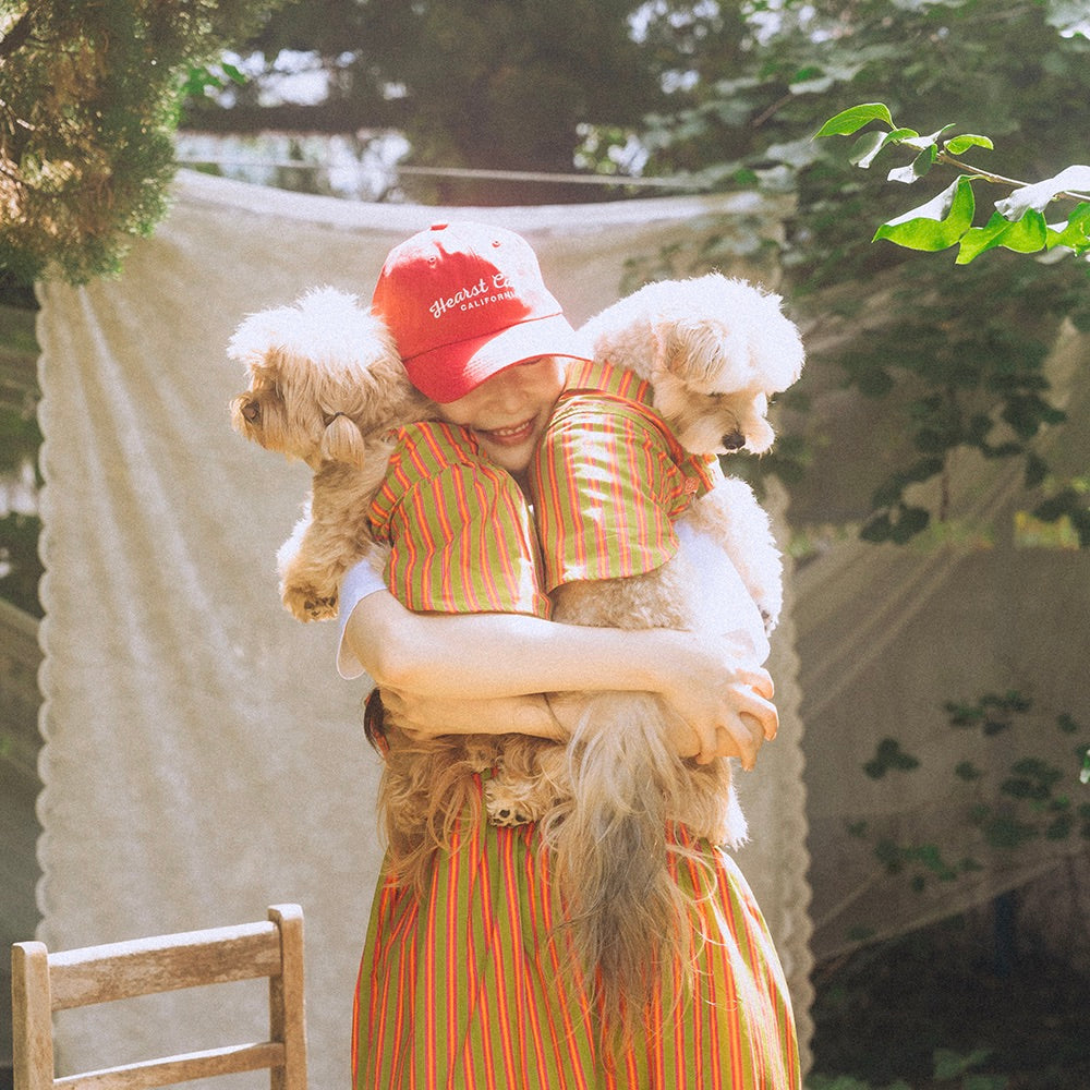 即納【noonoosoom】Stripe Dress（Orange）