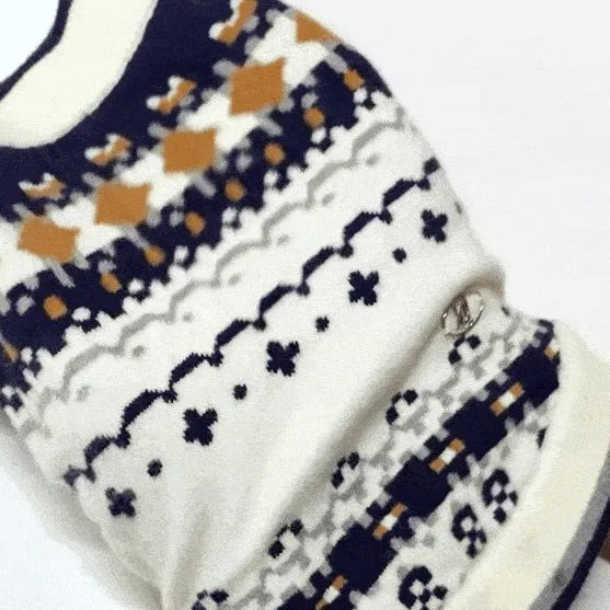 ※予約販売【andblank】andblank × URAGO Jaquard Nordic Knit（Ivory）