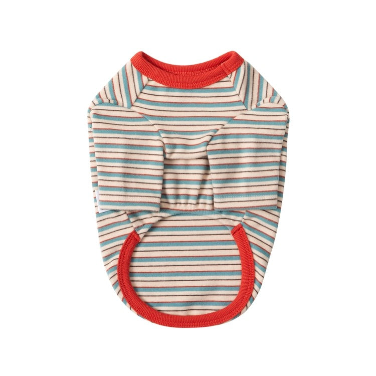 ※予約販売【andblank】A Stitch SoftWarm Stripe Short Sleeve（Ecru）