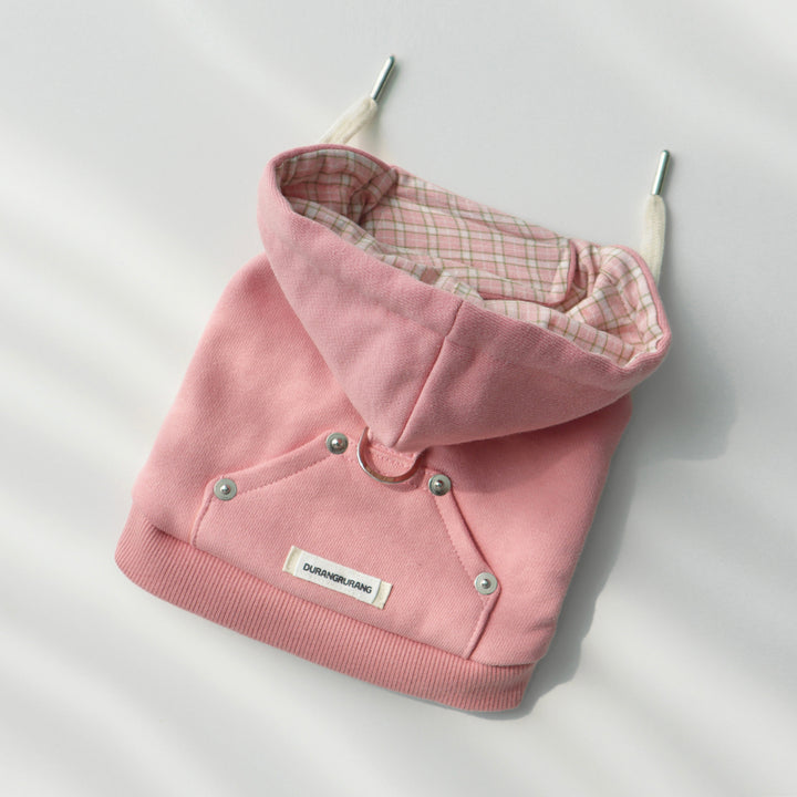 即納【DURANG RURANG】Crop Hoodie Harness（Pink）｜犬用ハーネス