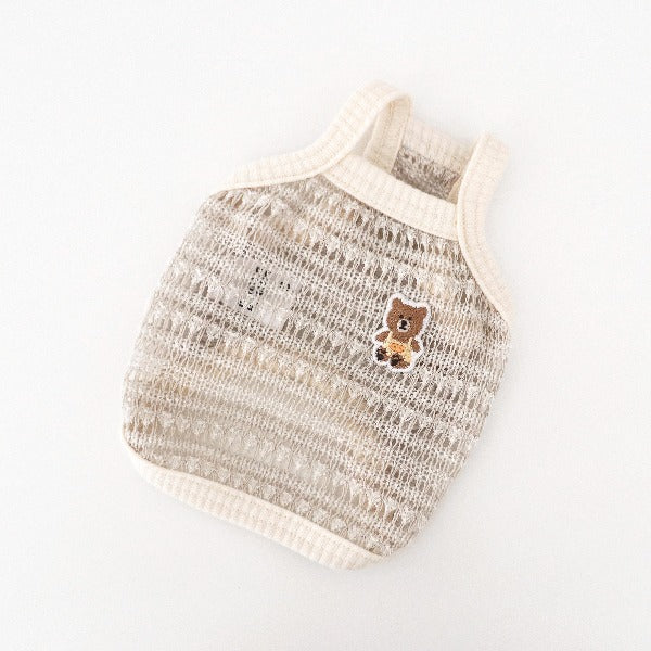 ※予約販売【DURANG RURANG】net knit top（Beige）