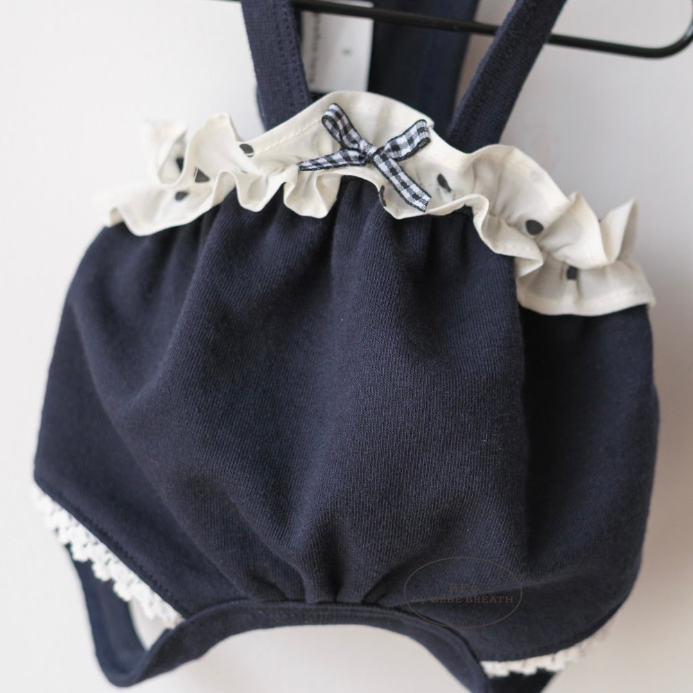 ※予約販売【BeBe Breath】Mumu Bloomer（Dot frill navy）
