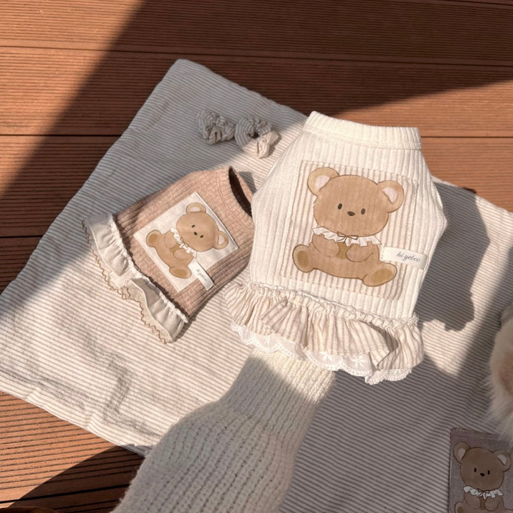 即納【Hi Yeboo】Bobo Bear Sleeveless（Ivory / Brown）