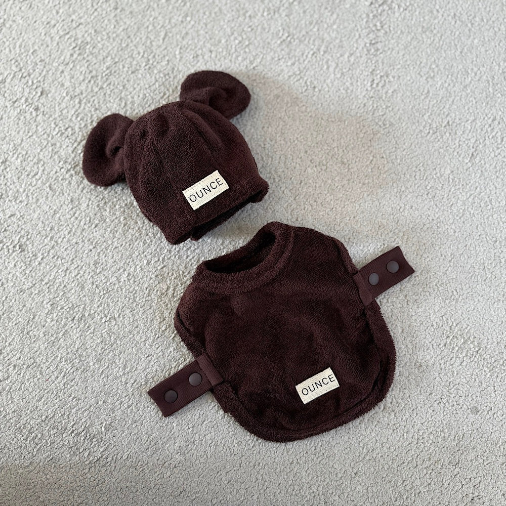※予約販売【OUNCE】Teddy Bear Vest & Bonnet（Brown）