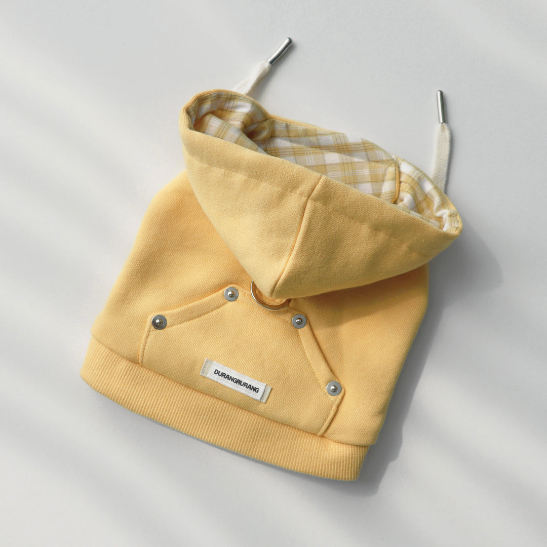 即納【DURANG RURANG】Crop Hoodie Harness（Yellow）｜犬用ハーネス