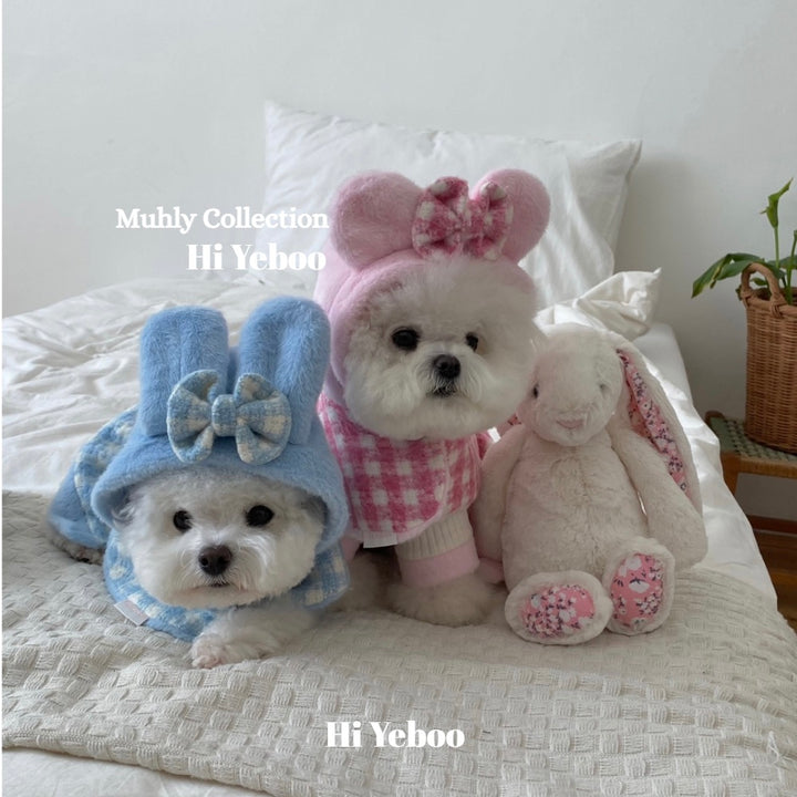 即納【Hi Yeboo】Muhly Cape（Blue Bunny / Pink Bear）