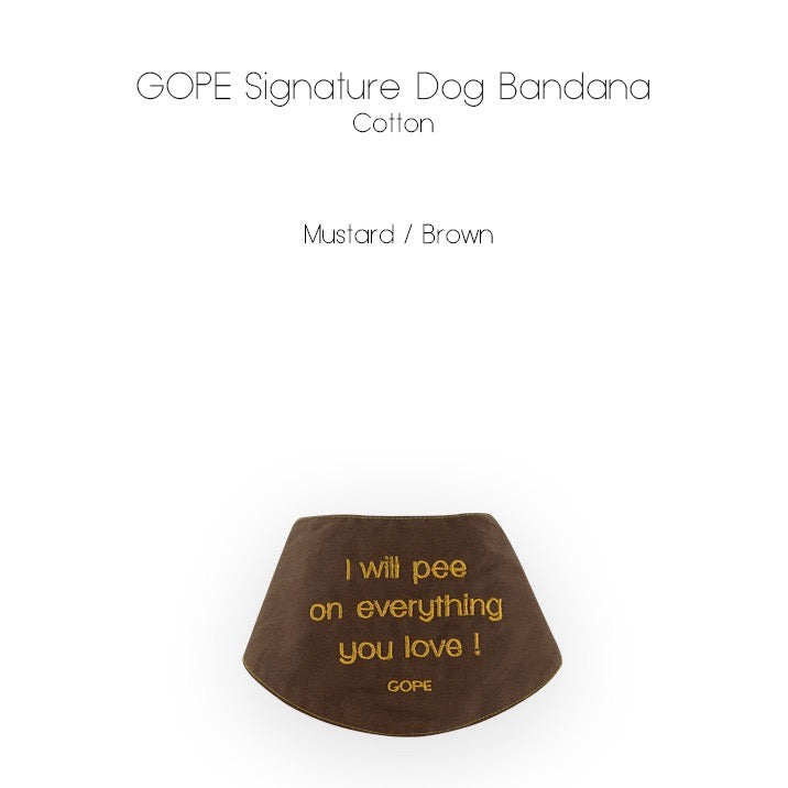 ※予約販売【GOPE】Signature Dog lettering Bandana（MUBR）