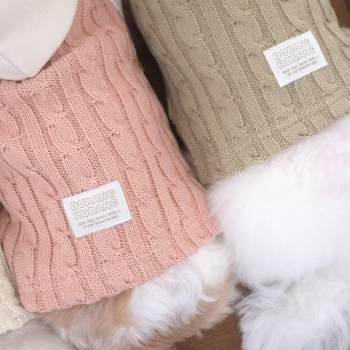 ※予約販売【DURANG RURANG】Twisted hooded vest（Pink）
