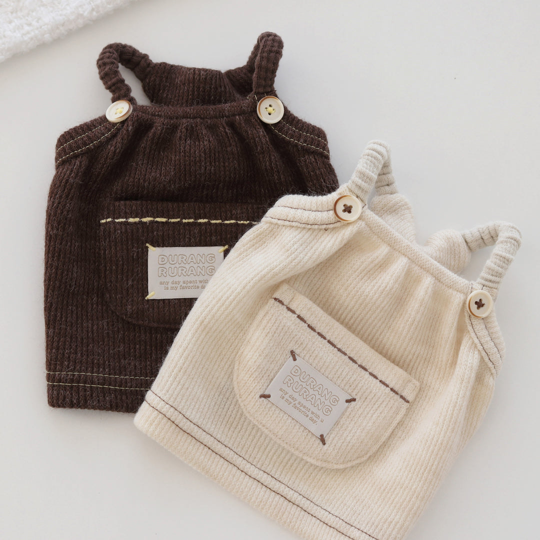 ※予約販売【DURANG RURANG】pocket knit bisutye(ブラウン)