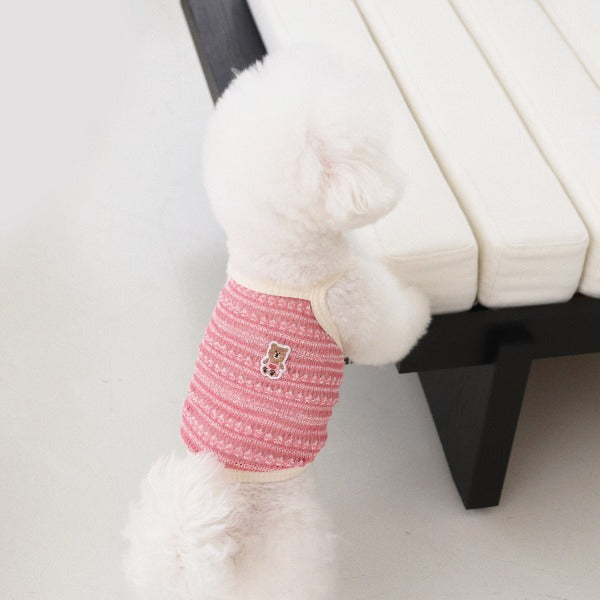 ※予約販売【DURANG RURANG】net knit top（Pink）