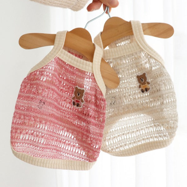 ※予約販売【DURANG RURANG】net knit top（Pink）