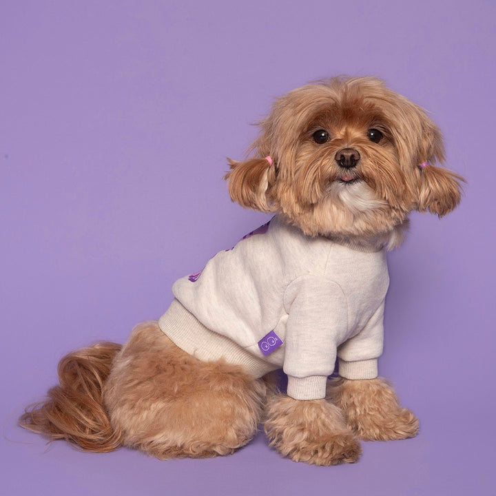 即納【noonoosoom】Noonoo buddy crew neck sweat shirt（Purple Funniple）