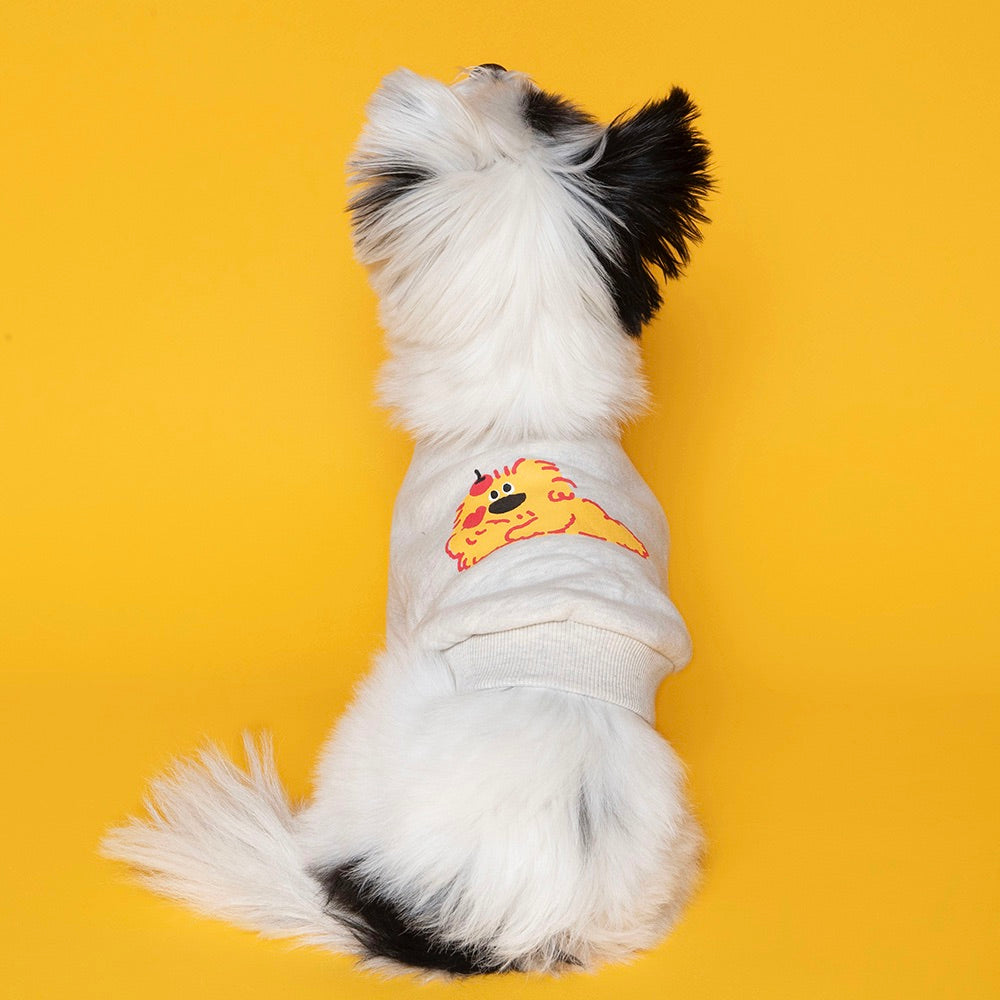 即納【noonoosoom】Noonoo buddy crew neck sweat shirt（Yellow Nozy）