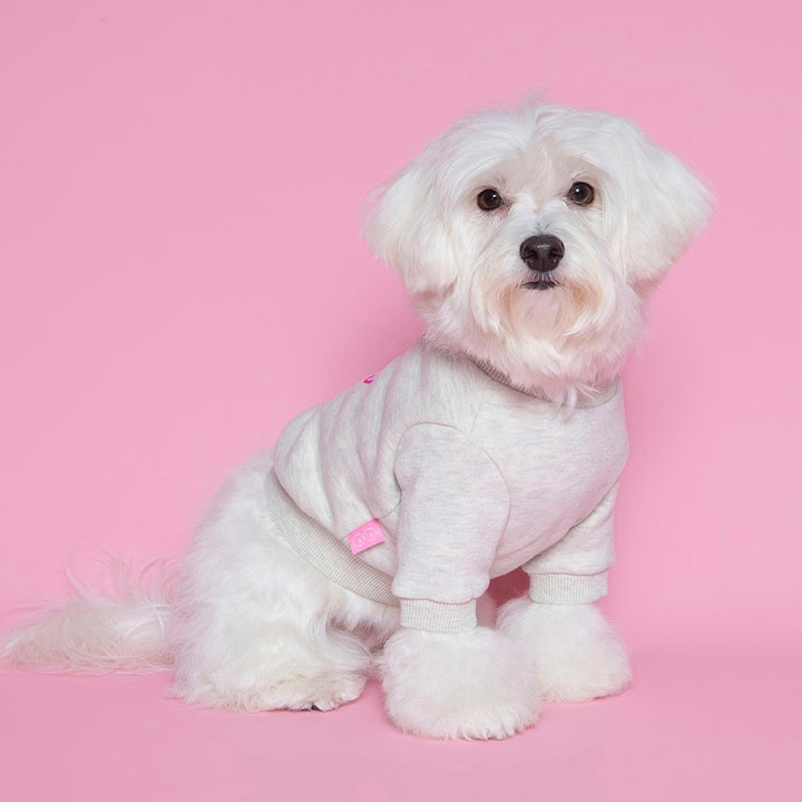 即納【noonoosoom】Noonoo buddy crew neck sweat shirt（Pink Lookie）