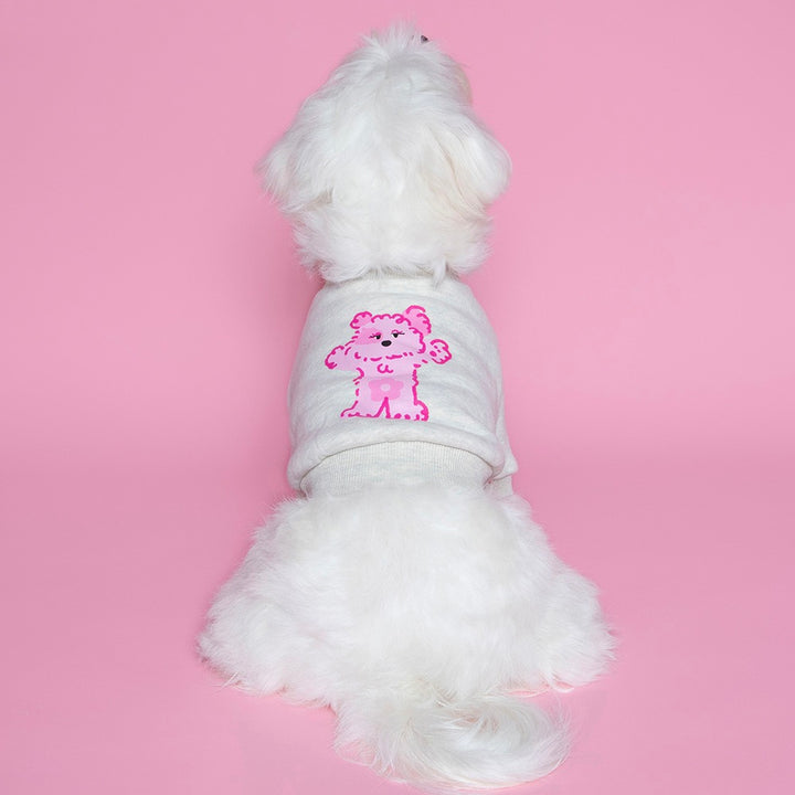 即納【noonoosoom】Noonoo buddy crew neck sweat shirt（Pink Lookie）