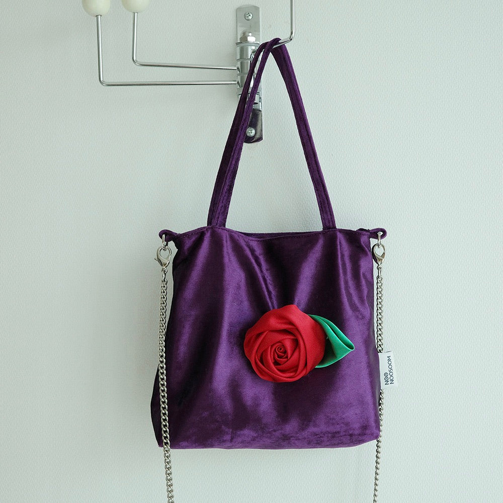 ※予約販売【noonoosoom】Rose velvet mini bag