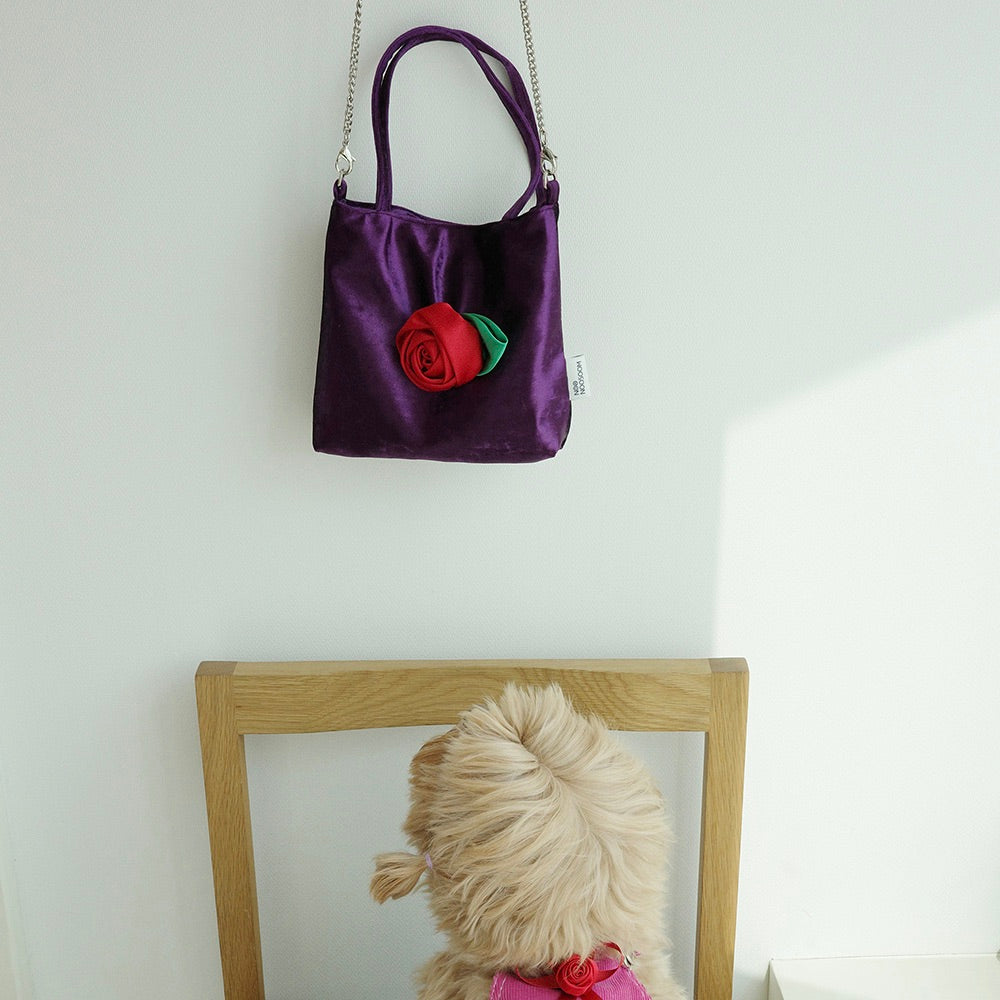 ※予約販売【noonoosoom】Rose velvet mini bag