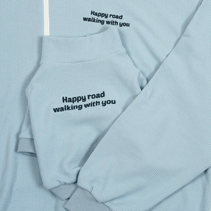 即納【noonoosoom】Half zip up（Light Blue）
