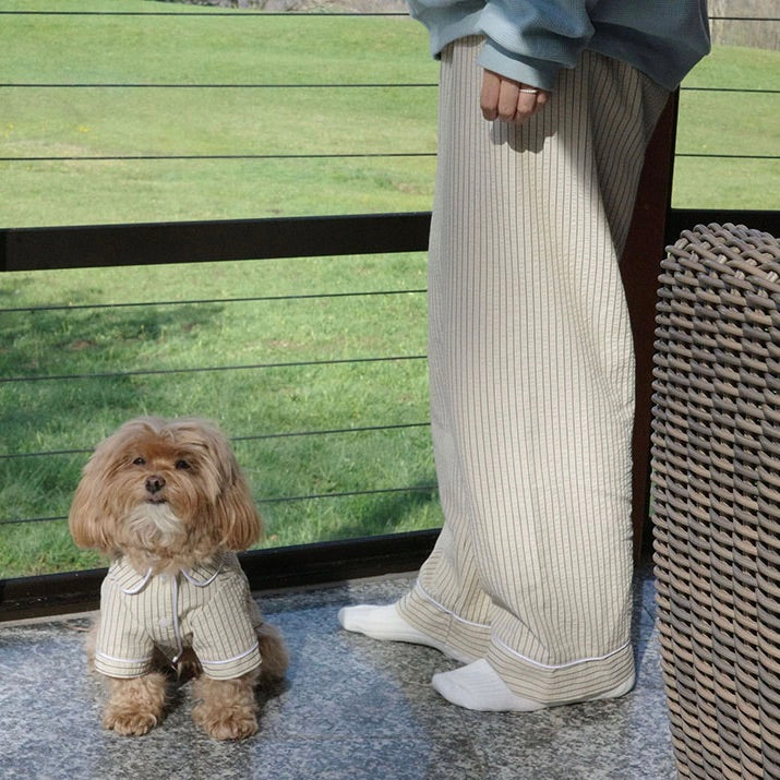 即納【noonoosoom】Stripe pajama（Beige）