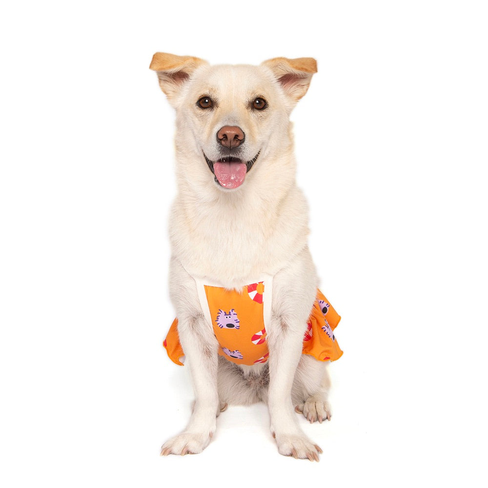 即納【noonoosoom】Noonoo buddy FAN dress（Orange）