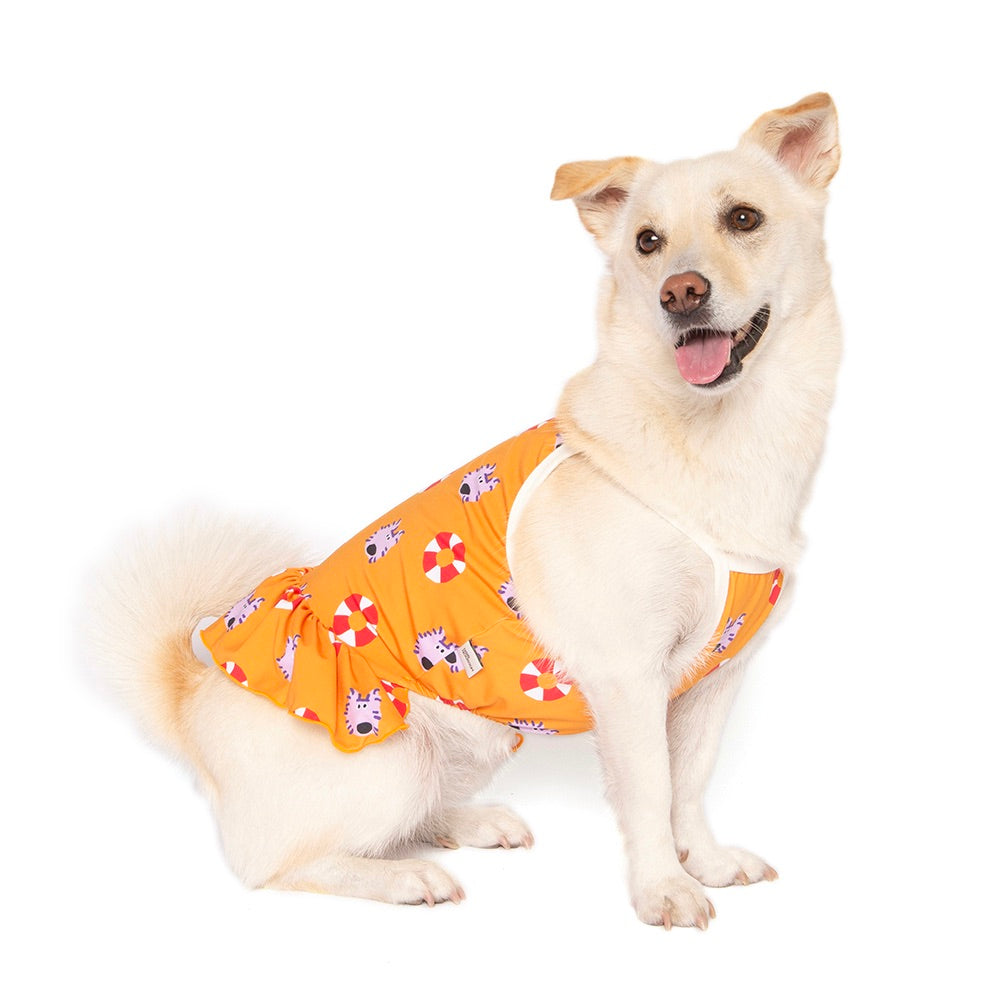 即納【noonoosoom】Noonoo buddy FAN dress（Orange）