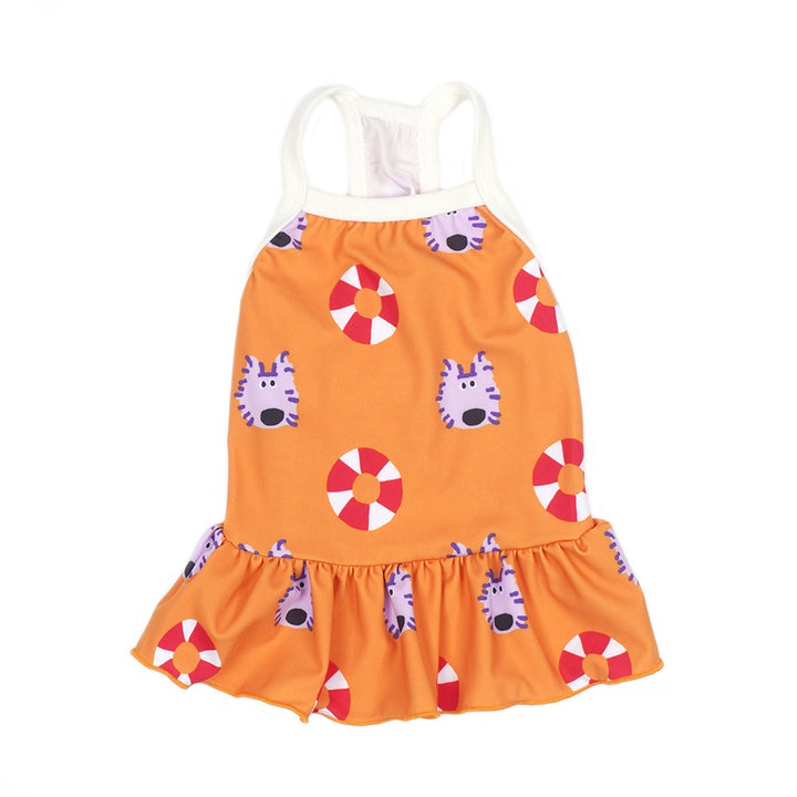 即納【noonoosoom】Noonoo buddy FAN dress（Orange）