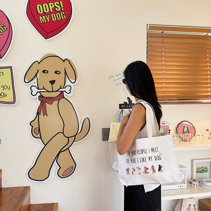 即納【OOPS! MY DOG】My Shoulder Bag（THE MORE PEOPLE I MEET THE MORE I LIKE MY DOG）