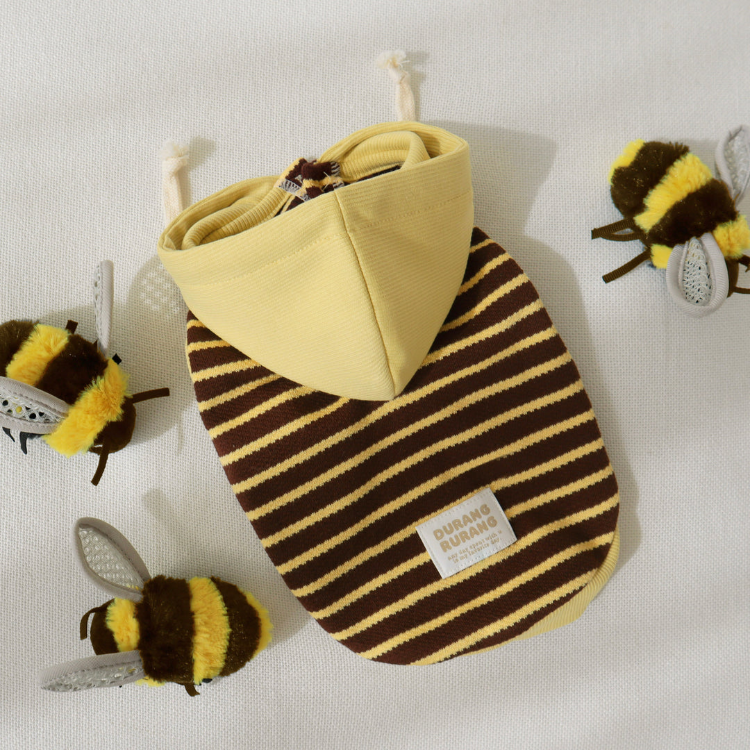 即納【DURANG RURANG】Nutty Hoodie Vest（Mocha Yellow）