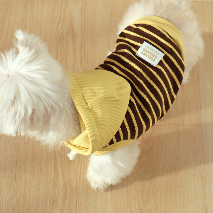 即納【DURANG RURANG】Nutty Hoodie Vest（Mocha Yellow）