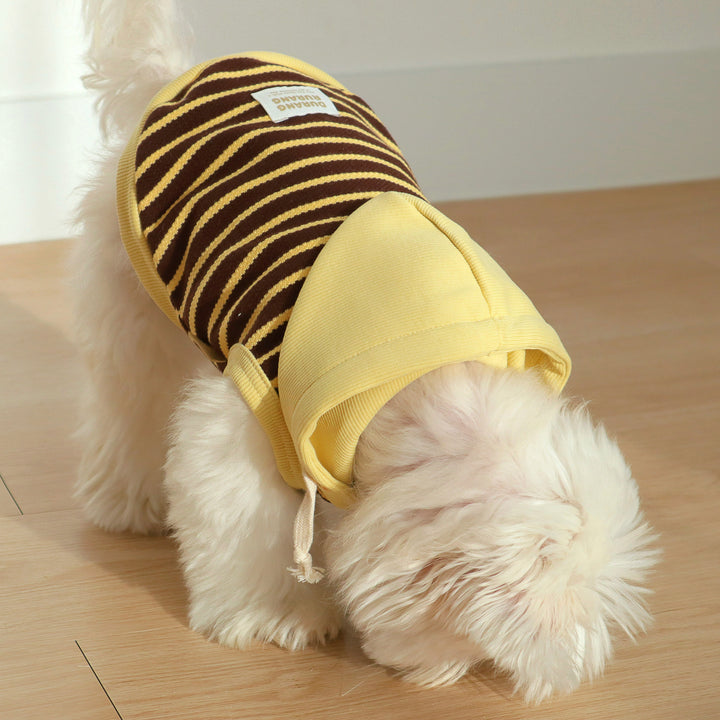 即納【DURANG RURANG】Nutty Hoodie Vest（Mocha Yellow）