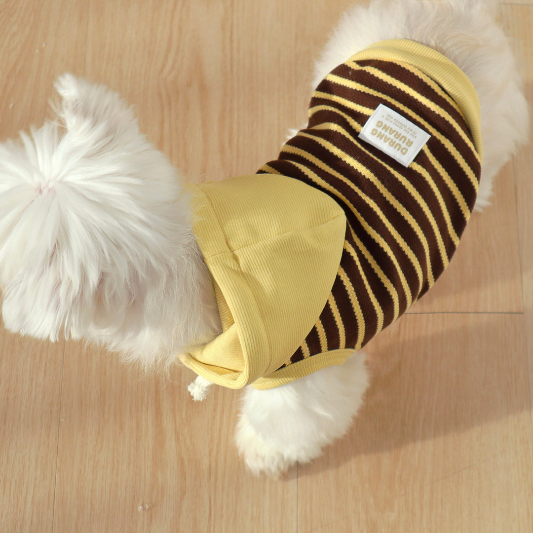 即納【DURANG RURANG】Nutty Hoodie Vest（Mocha Yellow）