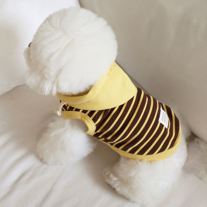 即納【DURANG RURANG】Nutty Hoodie Vest（Mocha Yellow）