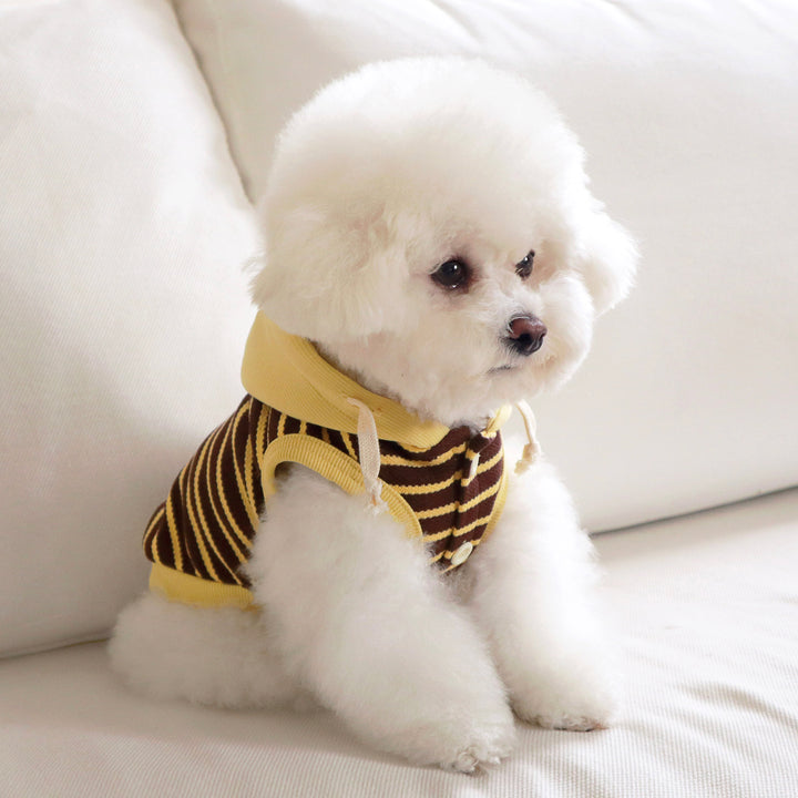 即納【DURANG RURANG】Nutty Hoodie Vest（Mocha Yellow）