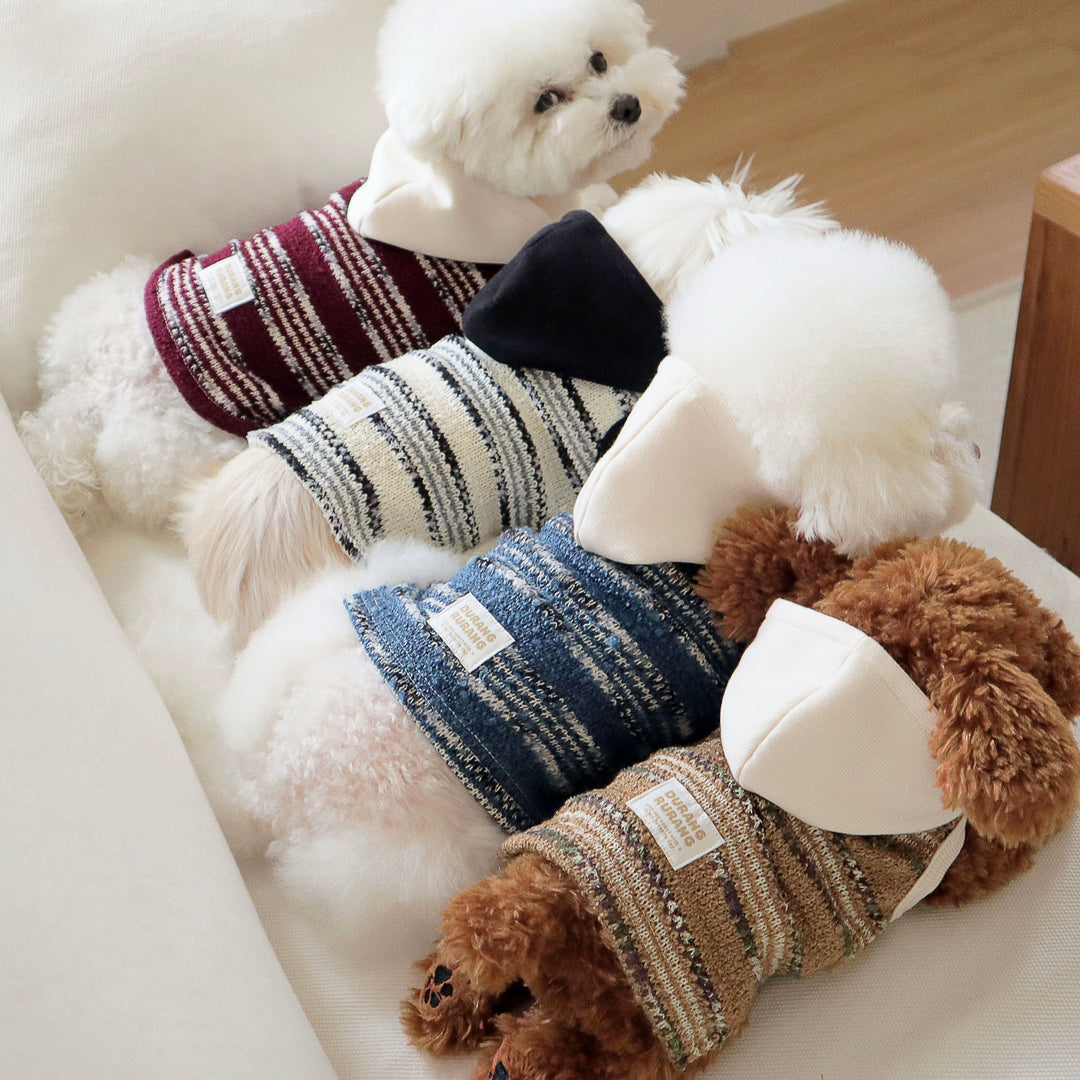 ※予約販売【DURANG RURANG】Snow Boucle Knit（Cream Black）