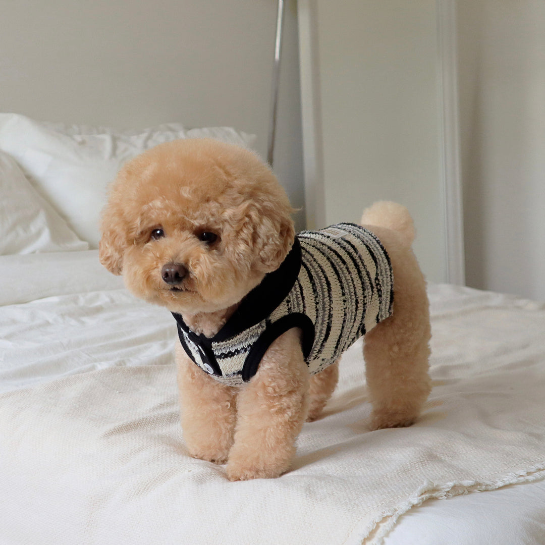 ※予約販売【DURANG RURANG】Snow Boucle Knit（Cream Black）