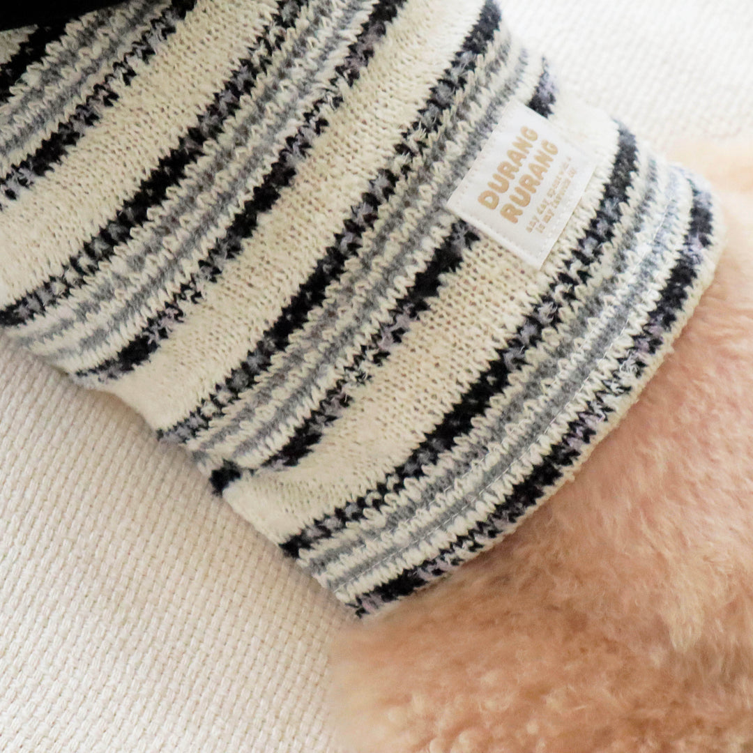 ※予約販売【DURANG RURANG】Snow Boucle Knit（Cream Black）